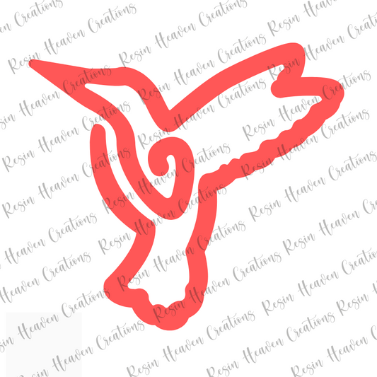 Hummingbird  Jumbo Paperclip (WHITE ACRYLIC)