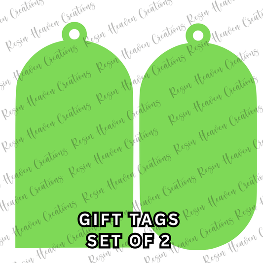 GIFT TAGS 3.5X2.5 CLEAR SET OF TWO