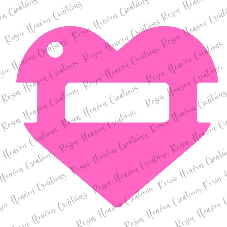 Hair Tie Holder Acrylic blank Heart Shape