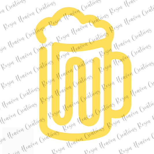 Beer Mug Jumbo Paperclip (Clear)