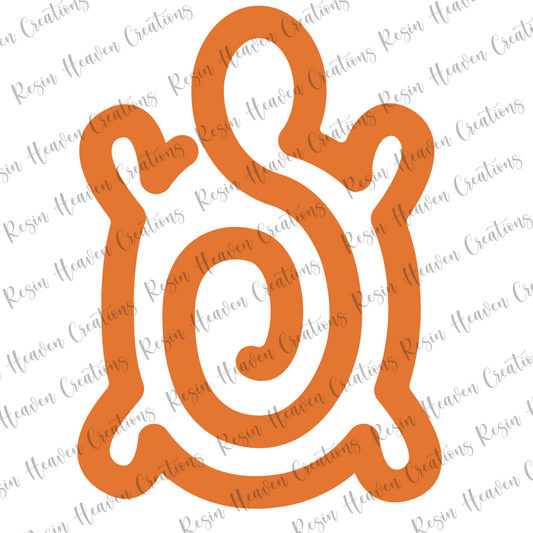 Turtle Jumbo Paperclip (WHITE ACRYLIC)