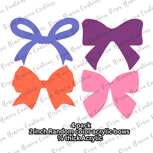 2 inch Bow set (RANDOM COLOR SELECTION)