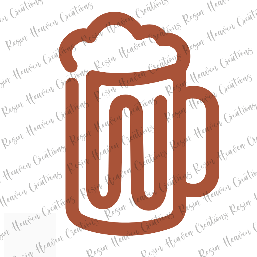 Beer Mug Jumbo Paperclip (WHITE ACRYLIC)