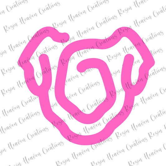 DOG Jumbo Paperclip (WHITE ACRYLIC)