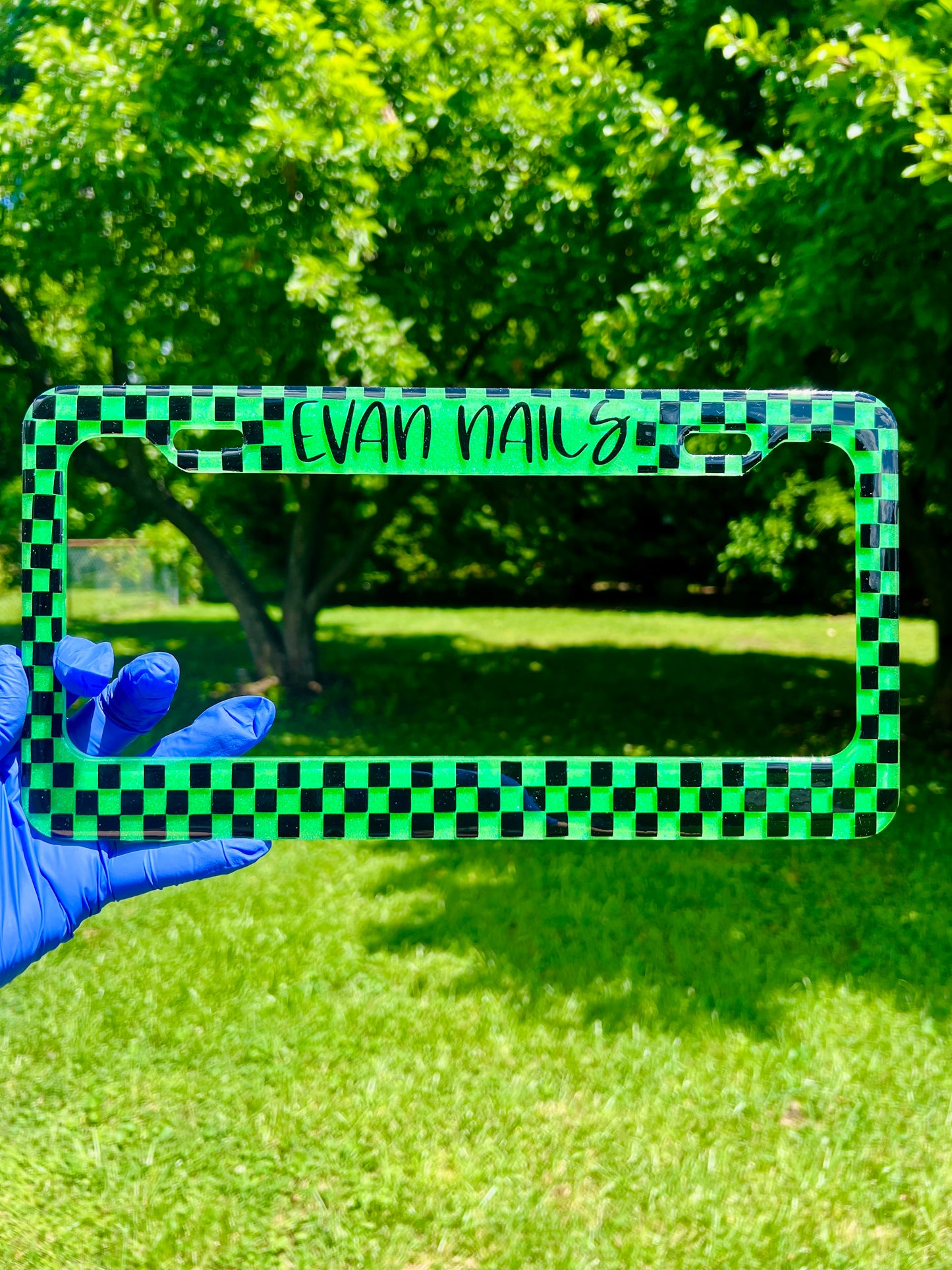Custom LICENSE PLATE FRAME (made to order)