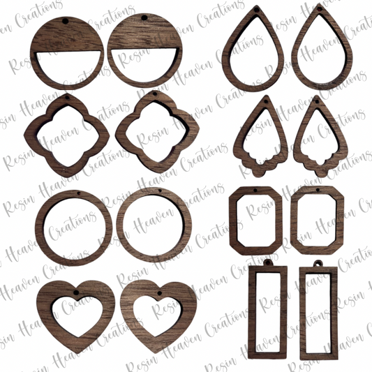 Earring Bundle Raw Peruvian Walnut Earring Blanks