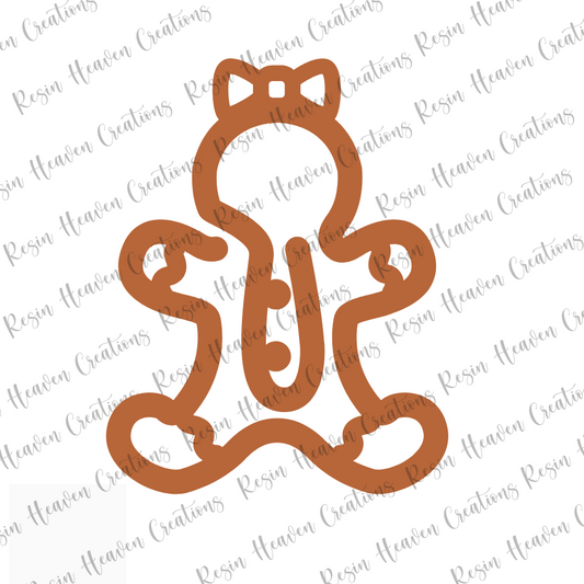 Gingerbread Woman Paperclip (Clear)