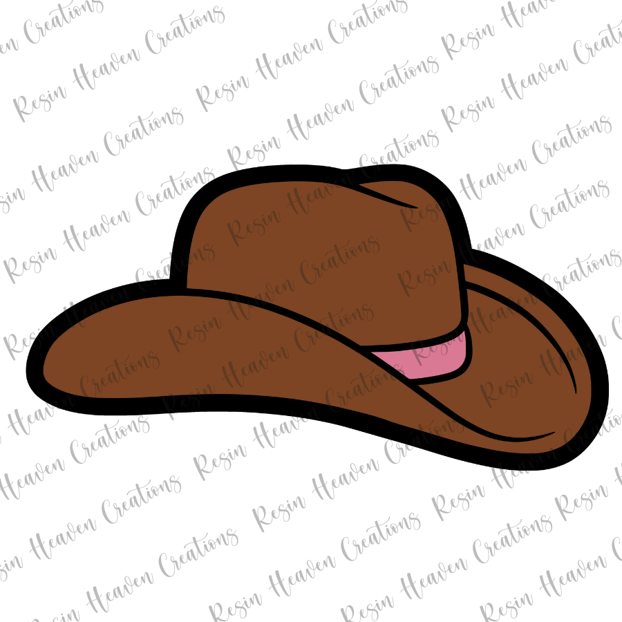 Cowgirl hat (keychain or badge reel)