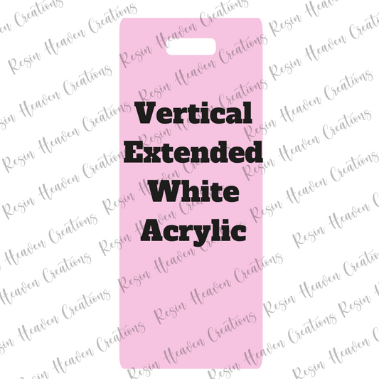 White Lightweight Vertical Extended Badge Buddy