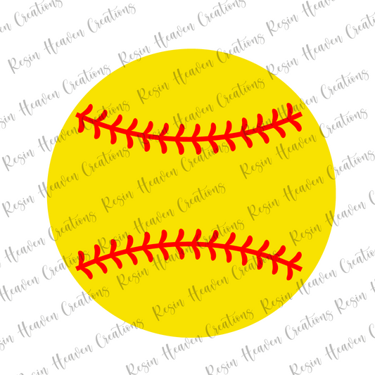 Softball (keychain or badge reel)