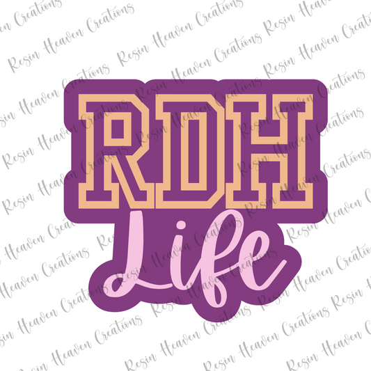 RDH LIFE (keychain or badge reel)