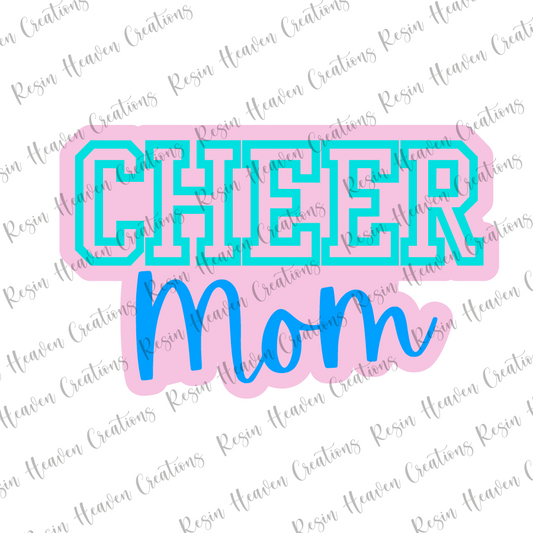 Cheer Mom (keychain or badge reel)