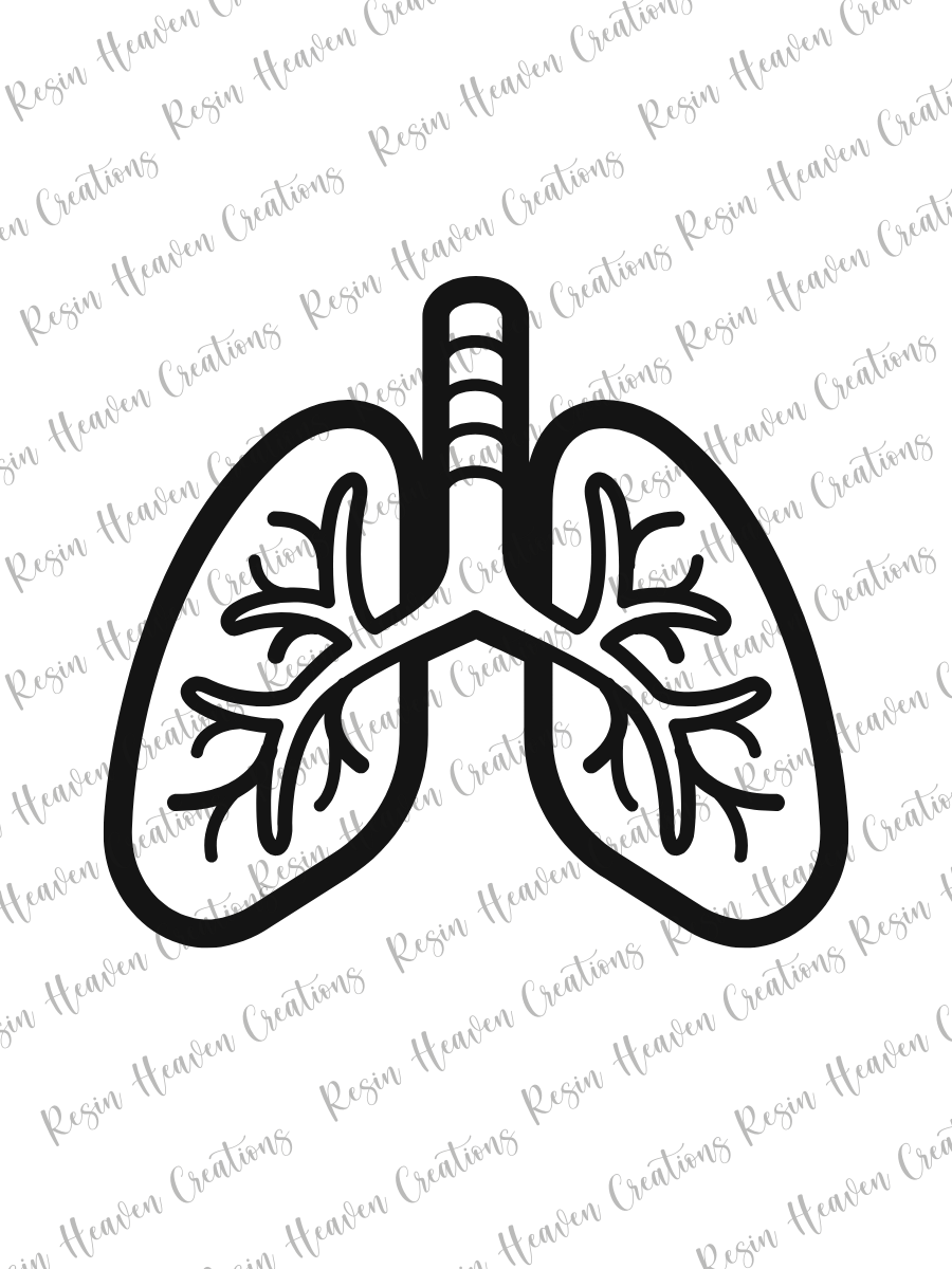 Anatomical Lungs (keychain or badge reel)