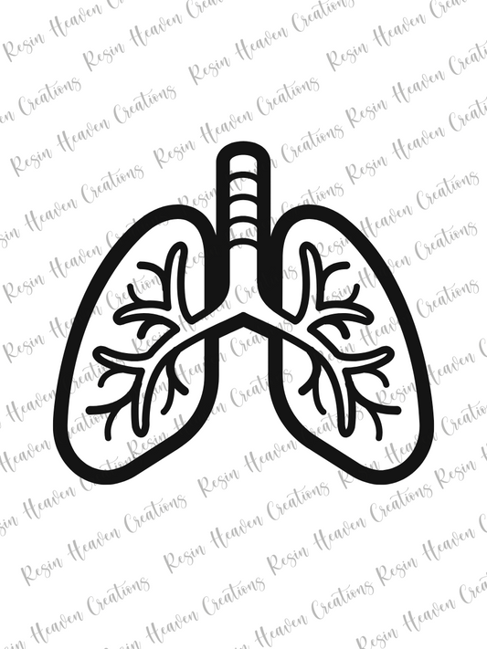 Anatomical Lungs (keychain or badge reel)