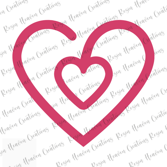 Heart Jumbo Paperclip (WHITE ACRYLIC)