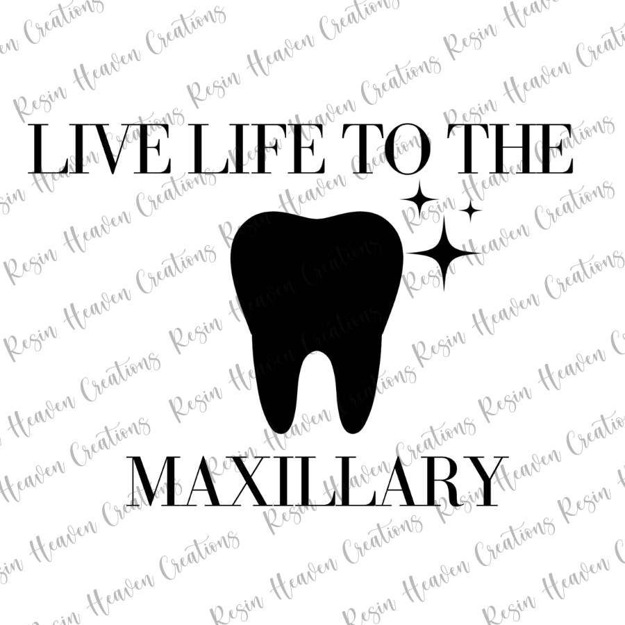 Live Life to the Maxillary (keychain or badge reel)