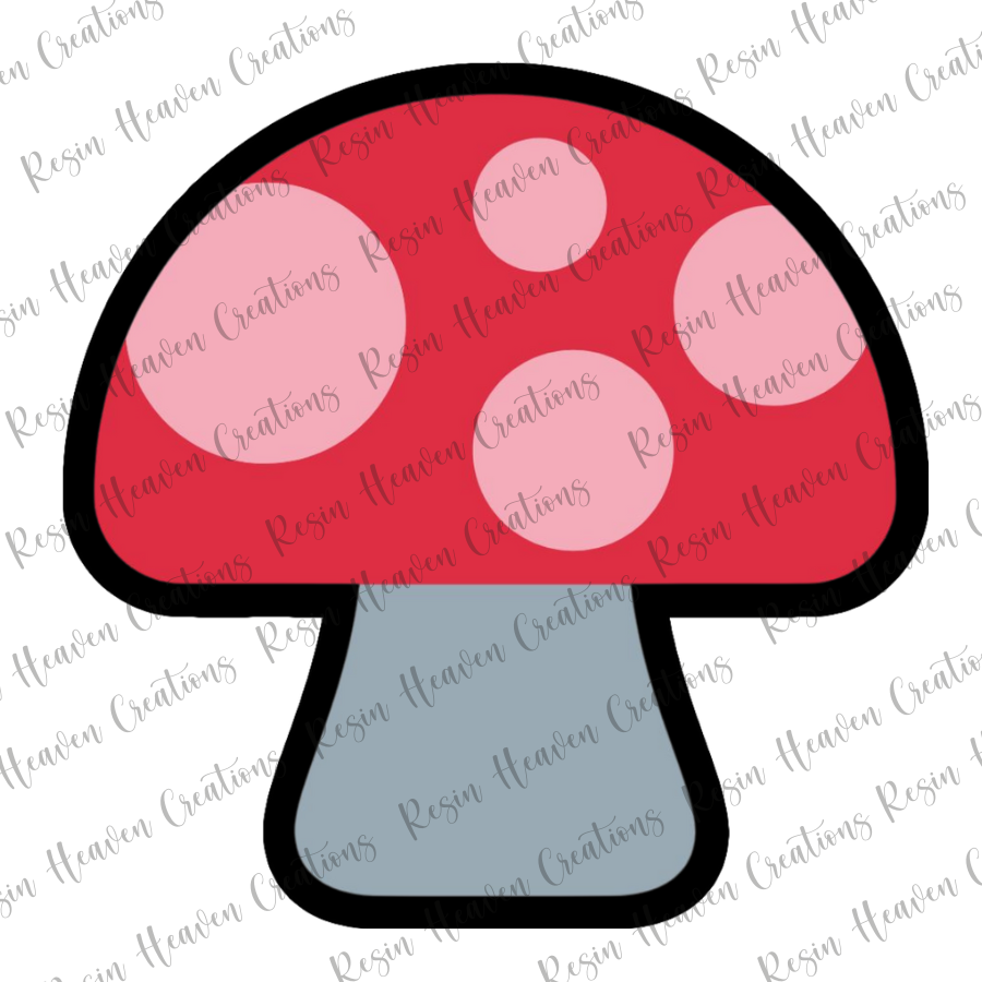 Mushroom (keychain or badge reel)