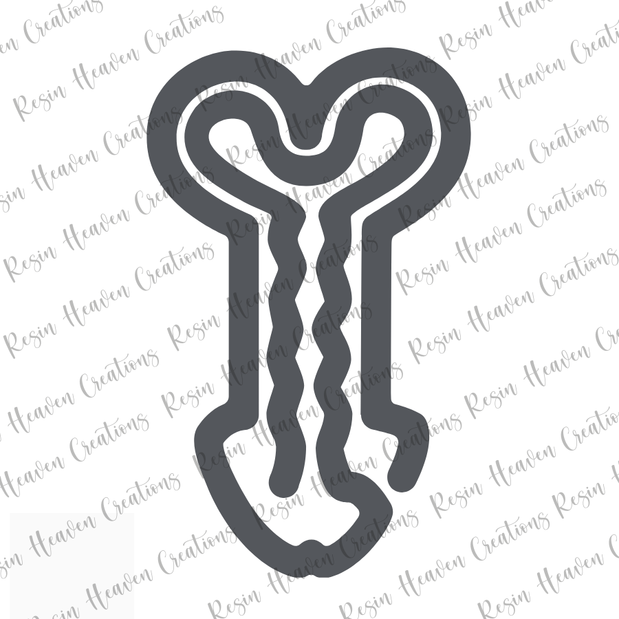 Penis Jumbo Paperclip (WHITE ACRYLIC)