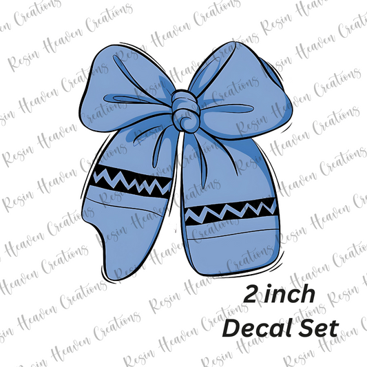 Teacher Bow Crayon (Decal Set)