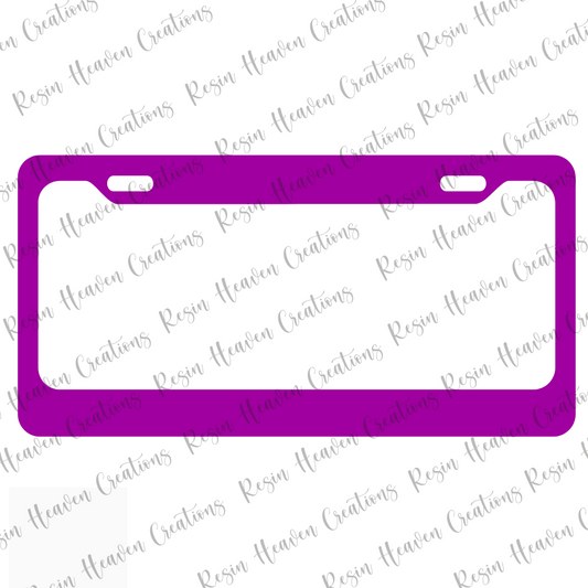 License Plate Frame Acrylic Blank (Clear)