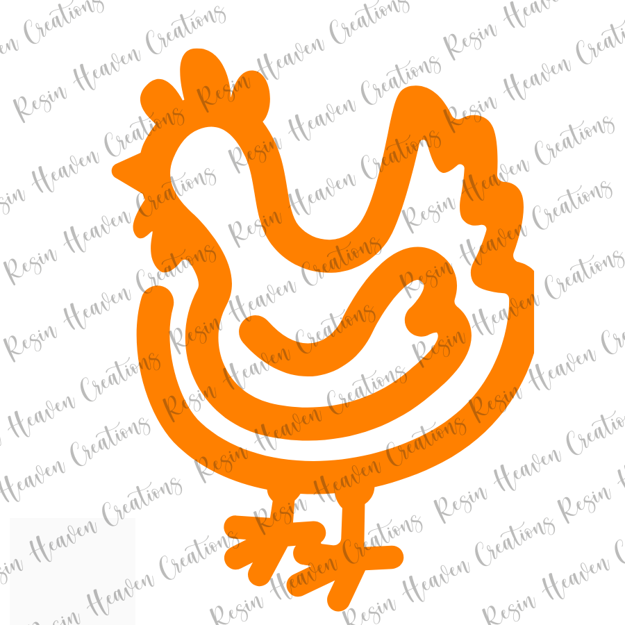 Chicken Jumbo Paperclip (Clear)