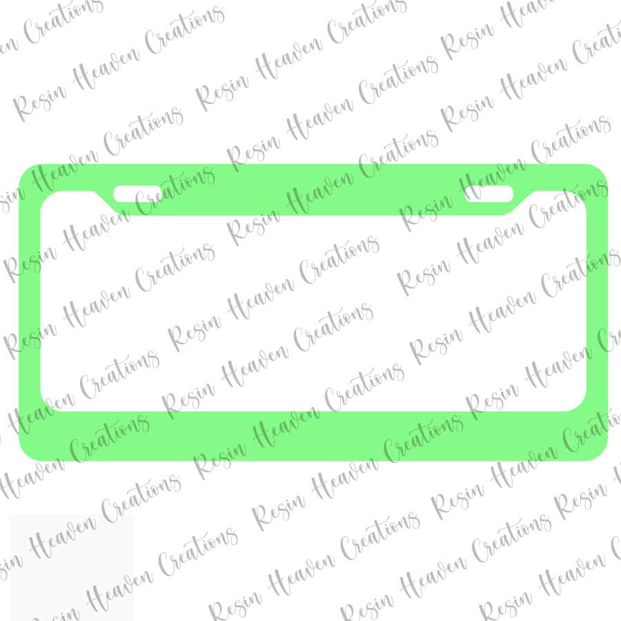 License Plate Frame Acrylic Blank (White)
