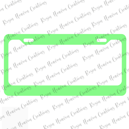 License Plate Frame Acrylic Blank (White)