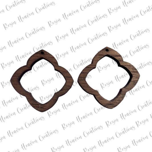 Elegant Raw Peruvian Walnut Earring Blanks