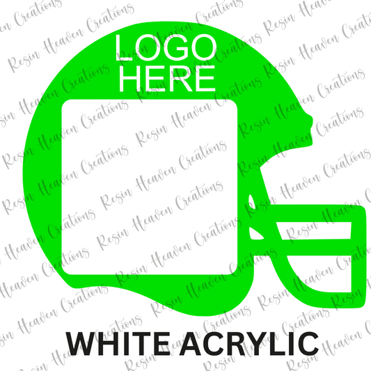 WHITE Helmet Post-It Note Holder Acrylic Blanks