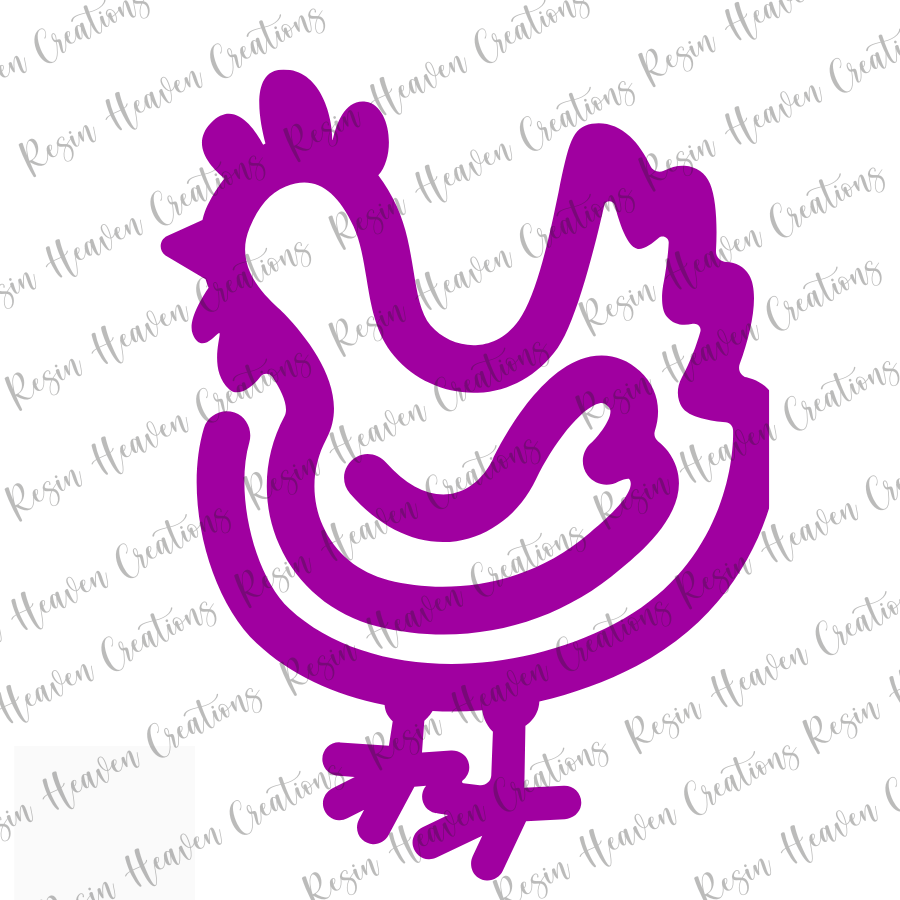 Chicken Jumbo Paperclip (WHITE ACRYLIC)