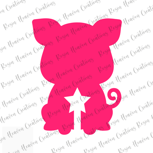 Piggy Bag Clip (Clear Acrylic)