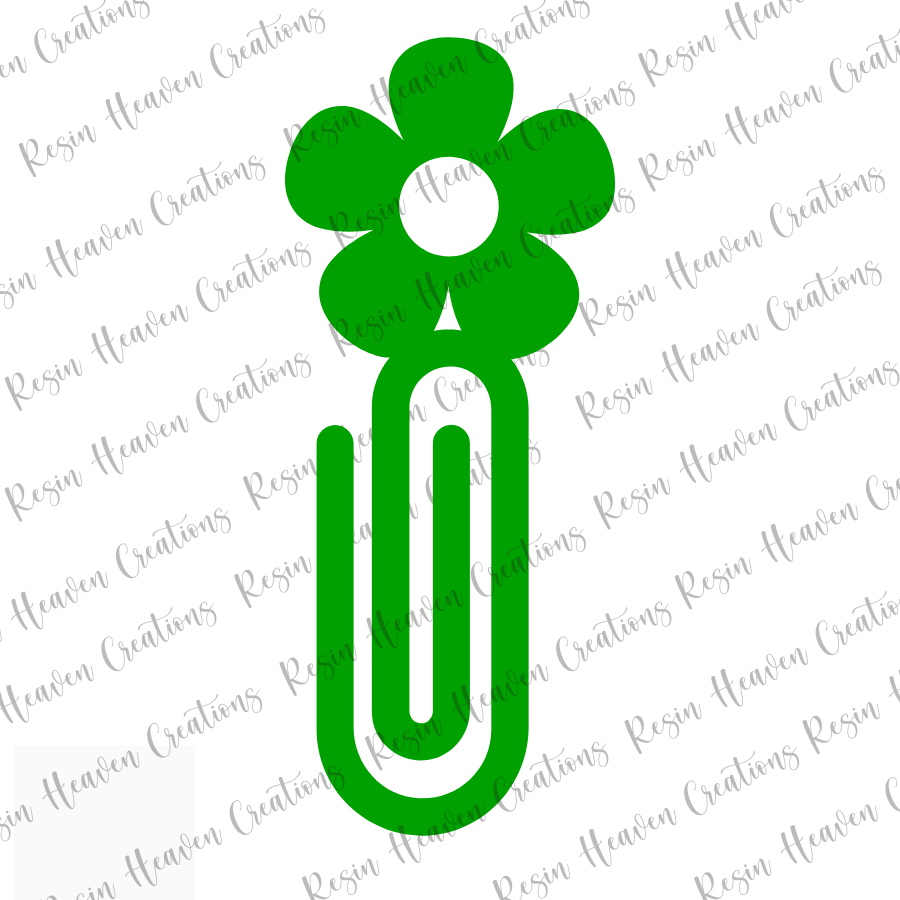 Flower jumbo Paperclip (Clear)
