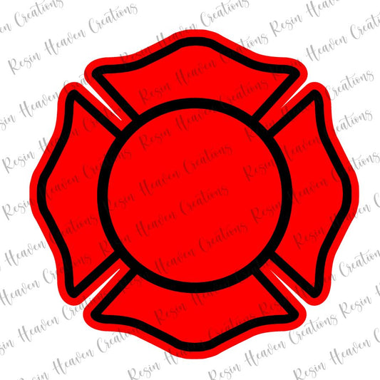 Firefighter Badge  (keychain or badge reel)