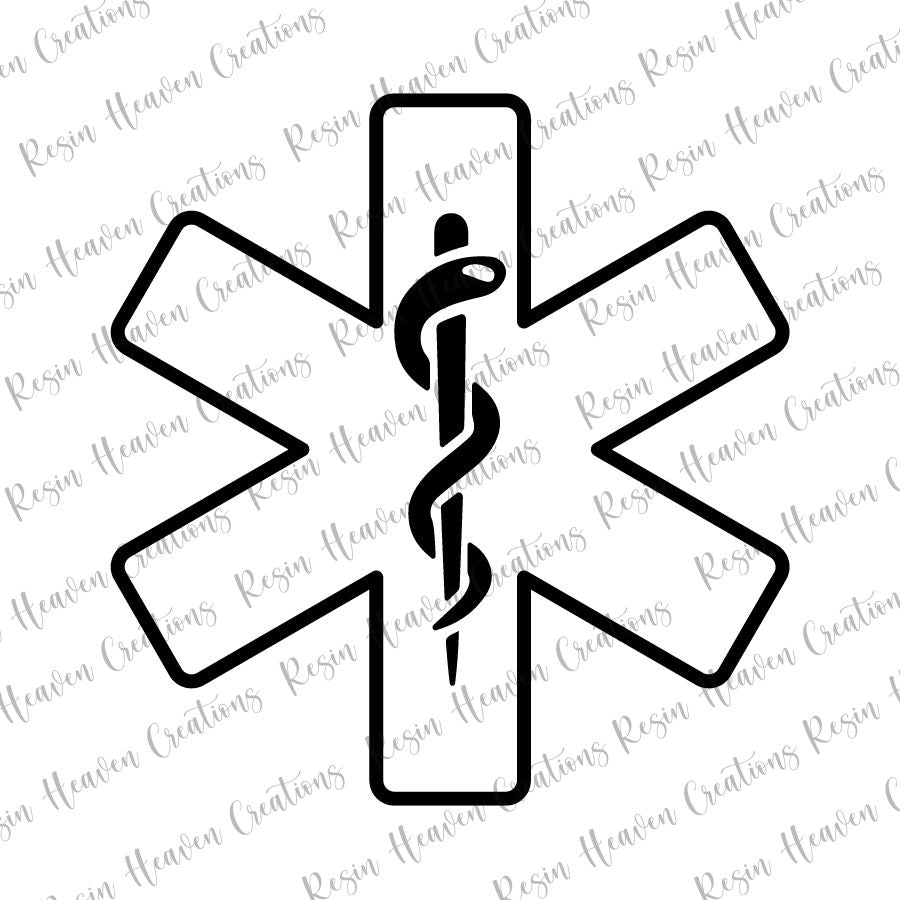 Star of Life (keychain or badge reel)