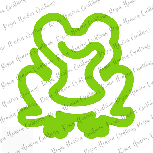 Frog Jumbo Paperclip (WHITE ACRYLIC)