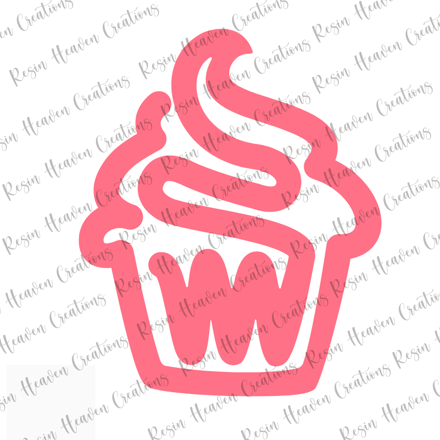 Cupcake Jumbo Paperclip (WHITE ACRYLIC)