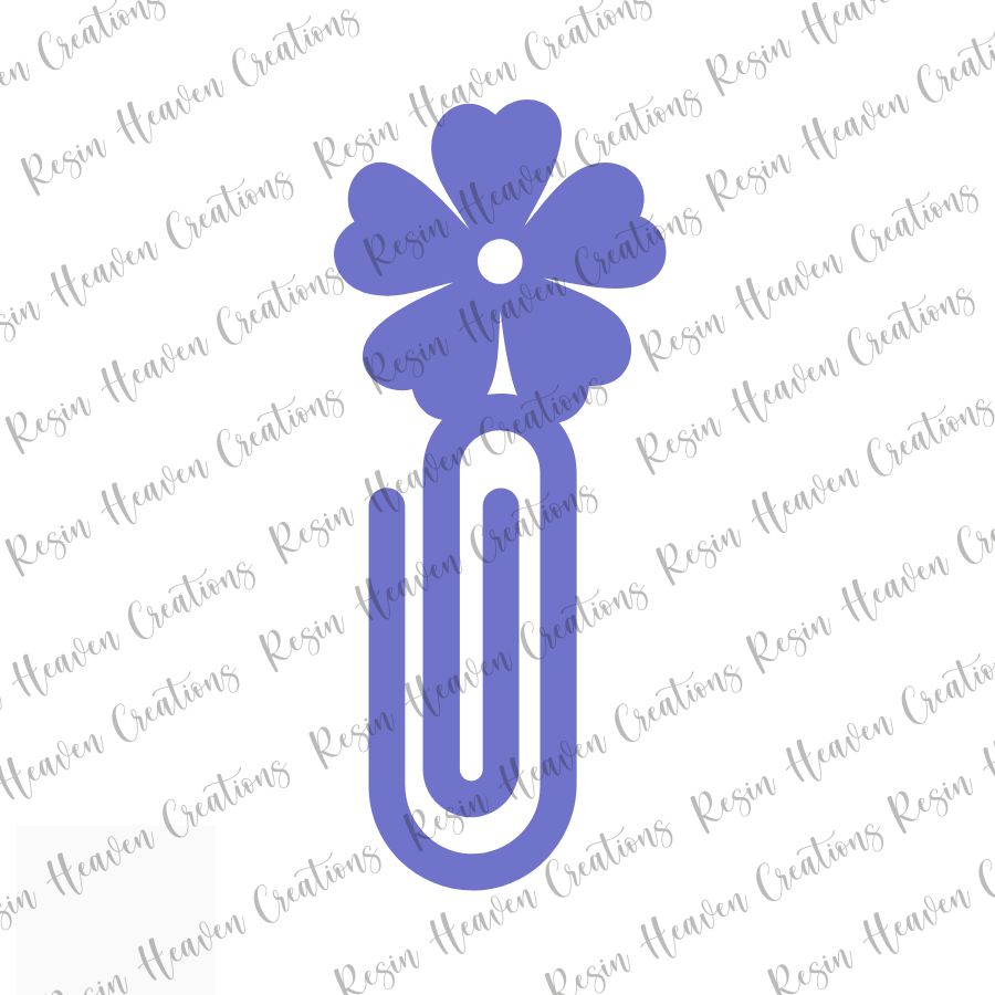 Flower 2 jumbo Paperclip  (Clear)