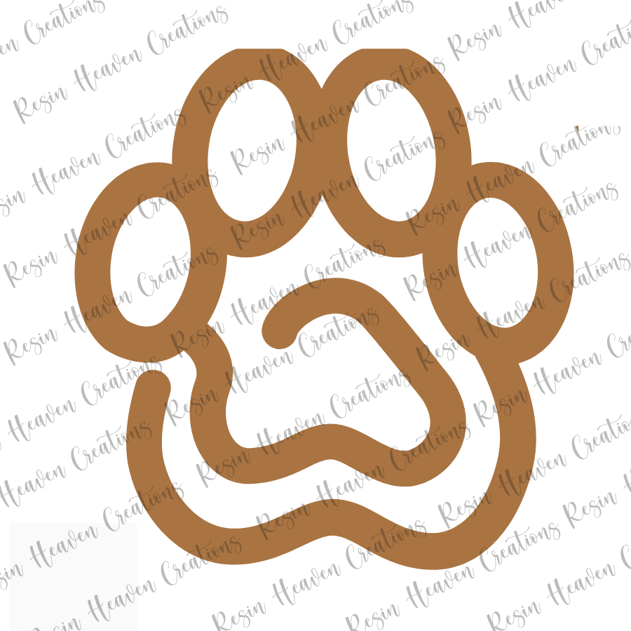 Paw Print Jumbo Paperclip (Clear)