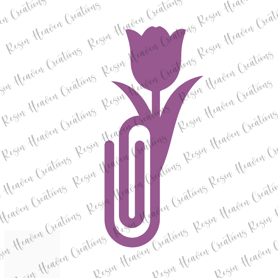 Flower 3 jumbo Paperclip  (Clear)