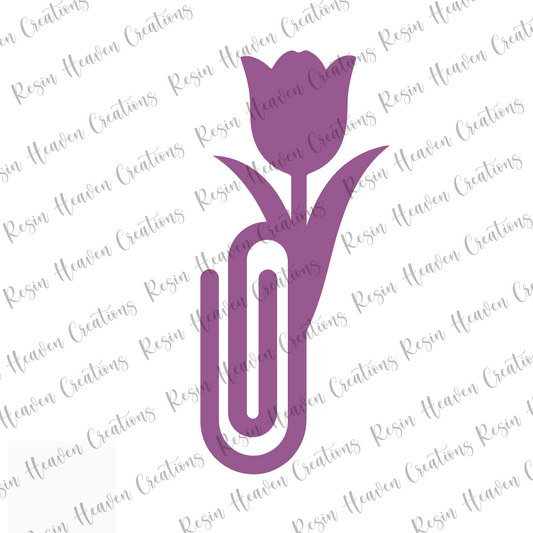 Flower 3 jumbo Paperclip  (Clear)