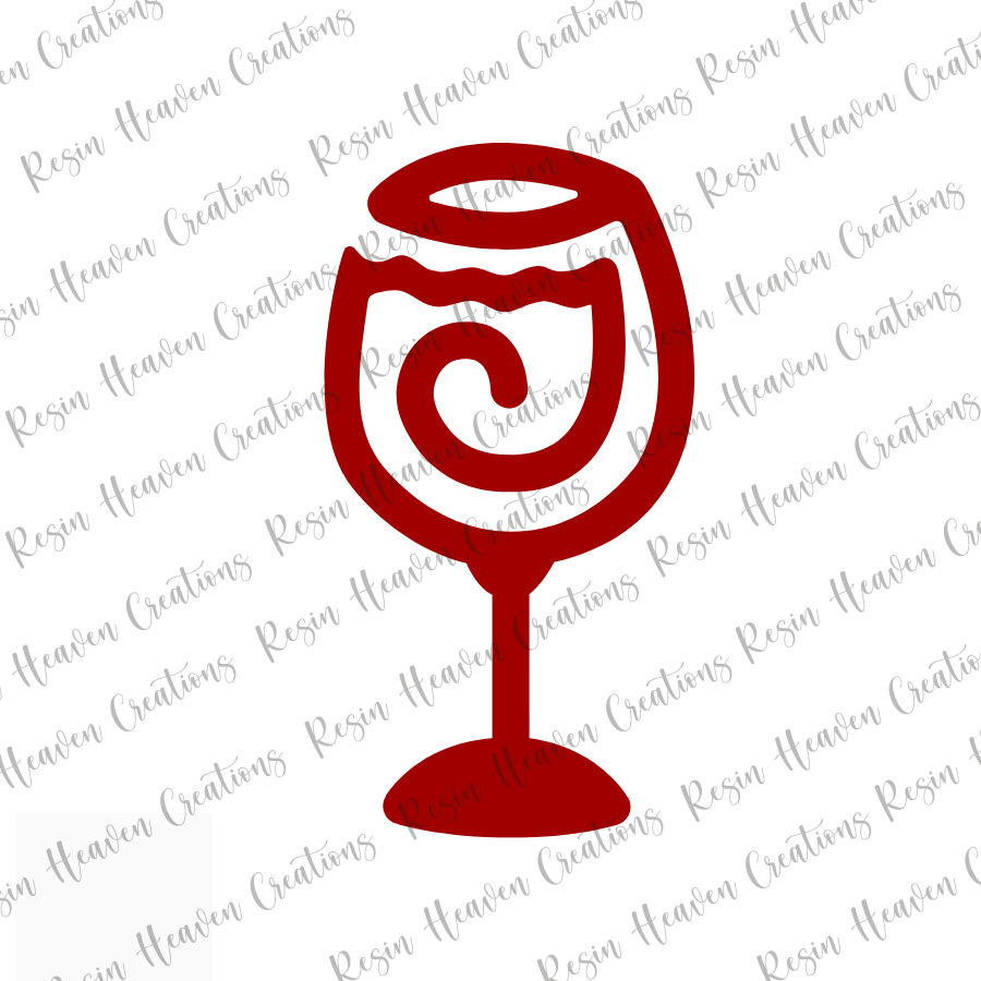 Wine Glass Paperclip (Clear)