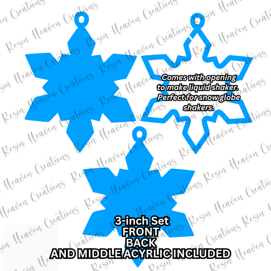SNOWFLAKE Ornament Shaker (3 inch)