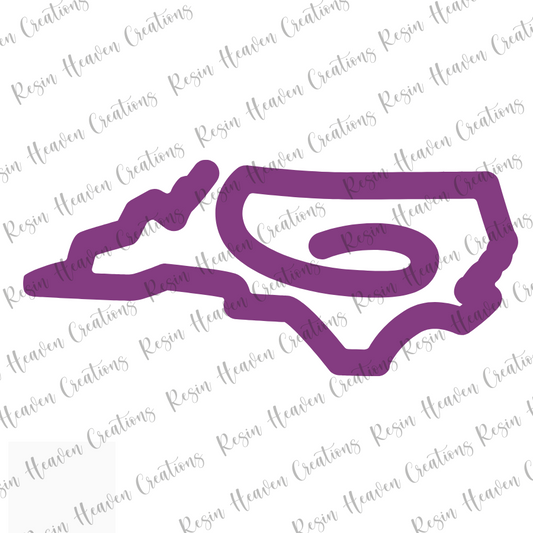 North Carolina State Jumbo Paperclip (WHITE ACRYLIC)
