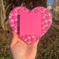 Heart Post It Note Holder with mermaid tear rhinestones