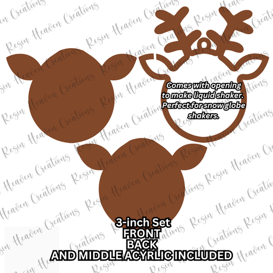 REINDEER Ornament Shaker (3 inch)