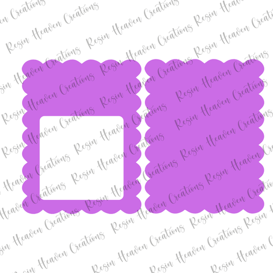 SMALL SCALLOPED Post-It Note Holder Acrylic Blanks (NO ATTACHMENTS)
