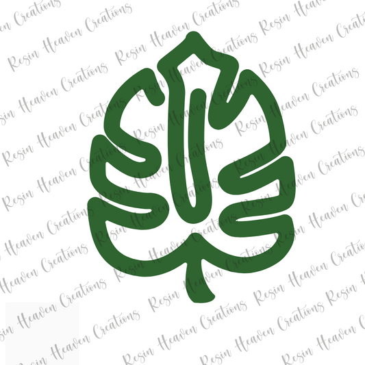 Monstera Leaf Jumbo Paperclip (WHITE ACRYLIC)