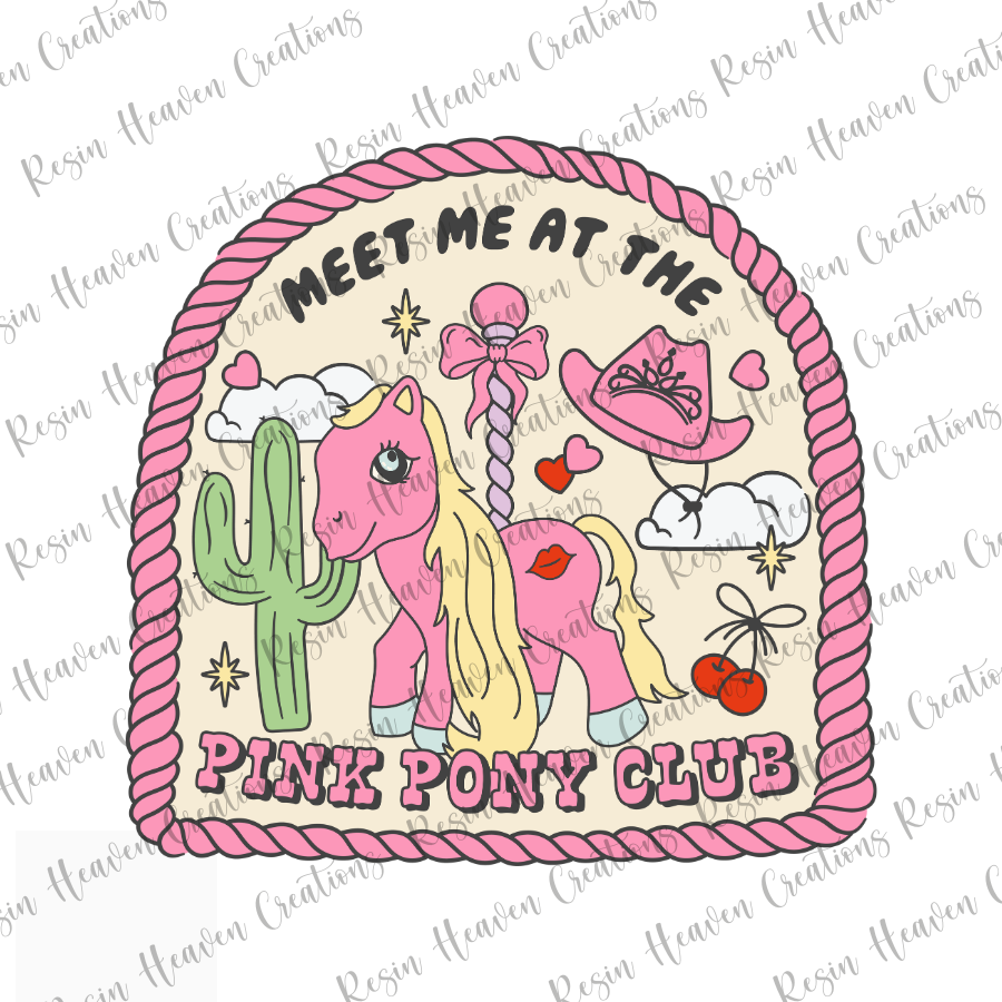 Pink pony girl (Decal Set)