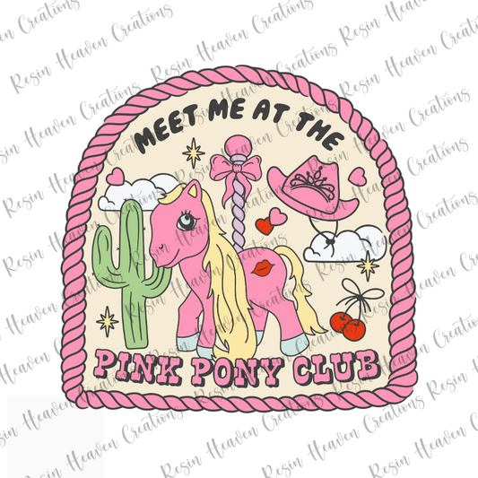Pink pony girl (Decal Set)