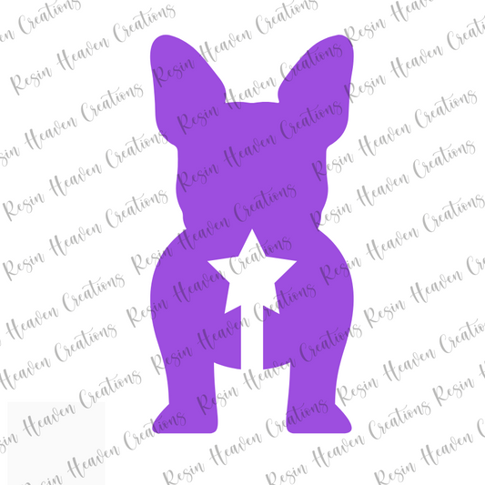 Frenchie Bag Clip (Clear Acrylic)